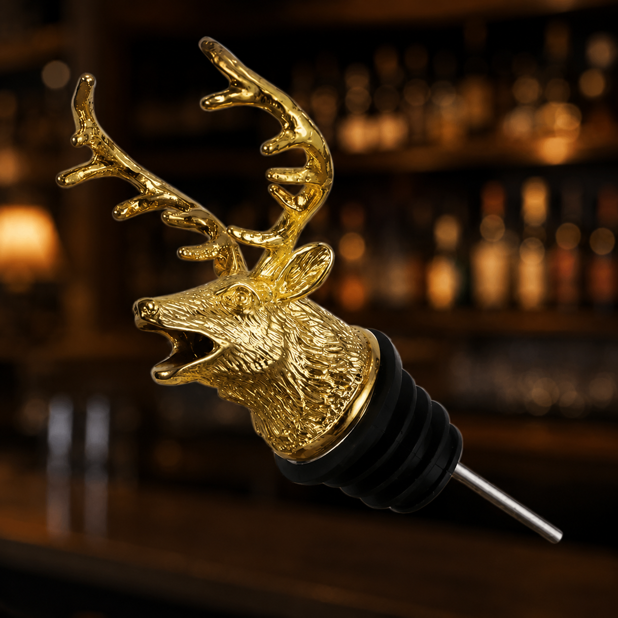 Deer whiskey pourer