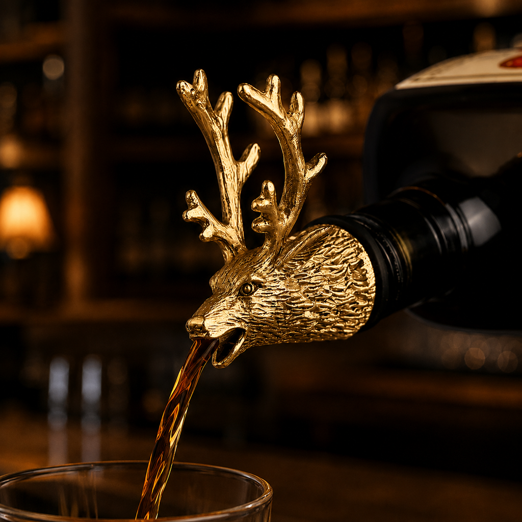 Deer whiskey pourer