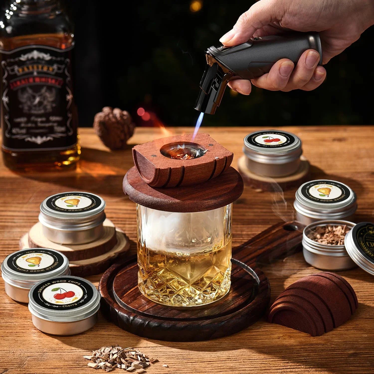 The barrel whiskey smoker kit